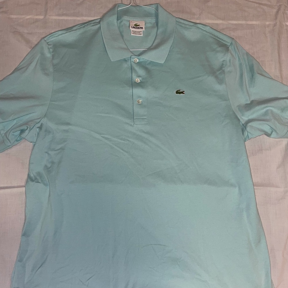 Men’s Lacoste Polo Mint Green Size 7 NEVER WORN